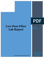 Low Pass Filter Lab Report