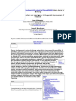 (Elect. Jurnal of Biotech) Use of Molecular Markers and Major Genes in The Genetic Improvement of Livestock Hugo H. Montaldo