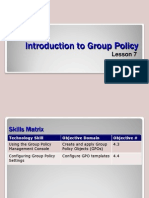 Introduction To Group Policy: Lesson 7