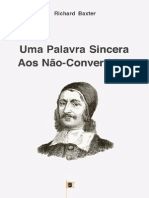 Uma Palavra Sincera Aos Não Convertidos Richard Baxter