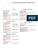 Year 12 Mid-Course Examination Timetable 2015: Week 5