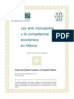 Ensayo Ley Antimonopolios y La Competencia Económica en México - Centro de Estudios Sociales y de Opinión Pública