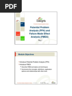 Potential Problem Analysis (PPA) and Failure Mode Effect Analysis (FMEA)