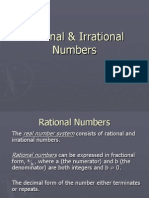 Rational & Irrational Numbers