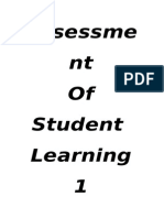 Assessment of Student