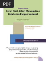 Kuliah Umum Prof. Benyamin Lakitan