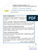 EI2352 - Process Control - 2 Marks With Answers