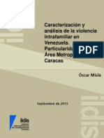 Misle Caracterización y Análisis de La Violencia Intrafamiliar en Venezuela. Particularidades en El Área Metropolitana de Caracas ILDIS 2013