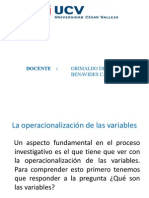 Operacionalización de Las Variables