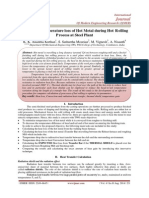 Analysis of Temperature Loss of Hot Metal During Hot Rolling Process at Steel Plant