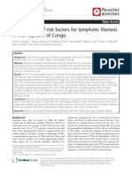 A Case Study of Risk Factors For Lymphatic Filariasis in The Republic of Congo