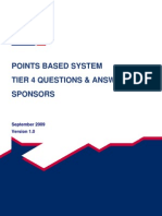 Points Based System Tier 4 Questions &