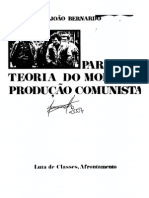 BERNARDO Joao para Uma Teoria Do Modo de Producao Comunista Porto Afrontamento 1975 COMPLETO PDF