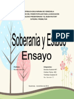 Soberania y Estado Ensayo