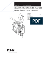 IL29C152E - Instruction Leaflet For Shunt Trip For EG, JG, and LG Circuit Breakers and Motor Circuit Protectors