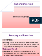 Fronting and Inversion