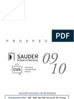 P R O S P E C T U S: Sauder School of Business