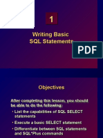 Writing Basic SQL Statements