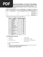 National Institute of Open Schooling: Recruitment Basis As Given Below