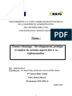 Finance Islamique. Développement, Pratique Et Analyse de Certains Aspects Liés À Sa Réglementation