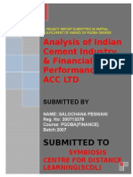 Finance Project On ACC CEMENT