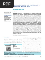 A Clinico Epidemiological Study of Adult Acne: Is It Different From Adolescent Acne?