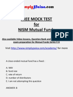 Mutual Fund NISM Mock Test