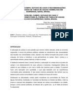 Educação Do Campo: Estudo de Caso e Recomendações para o Povoado de Tabua de Águas Vermelhas em Barreiras, Bahia, Brasil