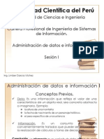 Administracion de Datos e Informacion I - SesionI