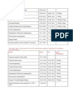 Academic Calendar