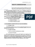 Le Faux Et L'usage de Faux PDF