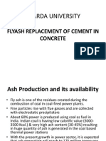 Flyash Replacement of Cement in Concrete