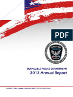 BURNSVILLE MINNESOTA POLICE DEPARTMENT 2013 Annual Report