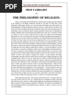 The Philosophy of Religion