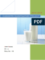 Amount of Casein in Milk - Chemistry Project Cbse Class 12