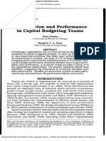 Chalos, Peter., Margaret C.C Poon. 2000. Participation and Performance in Capital Budgeting Teams