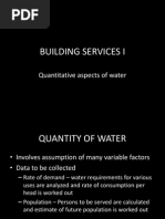 Building Services I: Quantitative Aspects of Water