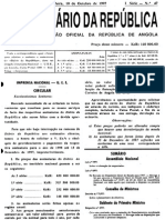 Lei N.º 7-97 Sobre Tributação de Empreitadas