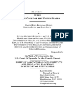 King v. Burwell - Brief For The Cato Institute and Prof. Josh Blackman As Amici Curiae Supporting The Petitioners