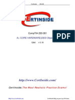 Certinside A CORE HARDWARE2003 Objectives Certification 220301v518