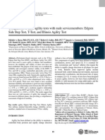 Comparison of Three Agility Tests With Male Servicemembers (Edgren Side Step Test T-Test and Illinois Agility Test)