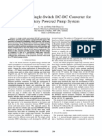 Design of A Single-Switch DC-DC Converter For PV-Battery Powered Pump System