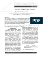 Performance Analysis For Multipliers Based Correlator: Trupti Menghare, Sudesh Gupta