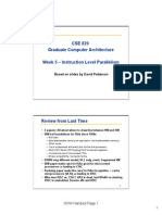 CSE 820 Graduate Computer Architecture Week 5 - Instruction Level Parallelism