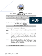 Tour, Special and Closed City Council Meetings Agenda 01-05-15