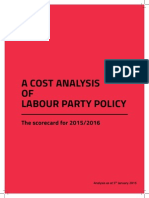 A Cost Analysis of Labour Party Policy For 2015-2016