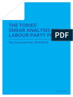 The Tories' Smear Analysis of Labour Party Policy