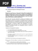 Managerial Economics For Quick Revision