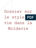 Dossier Sur Le Style de Vie Dans La Moldavie