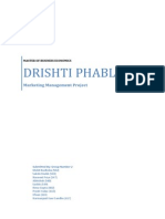 Marketing Management Project Drishti Phablet